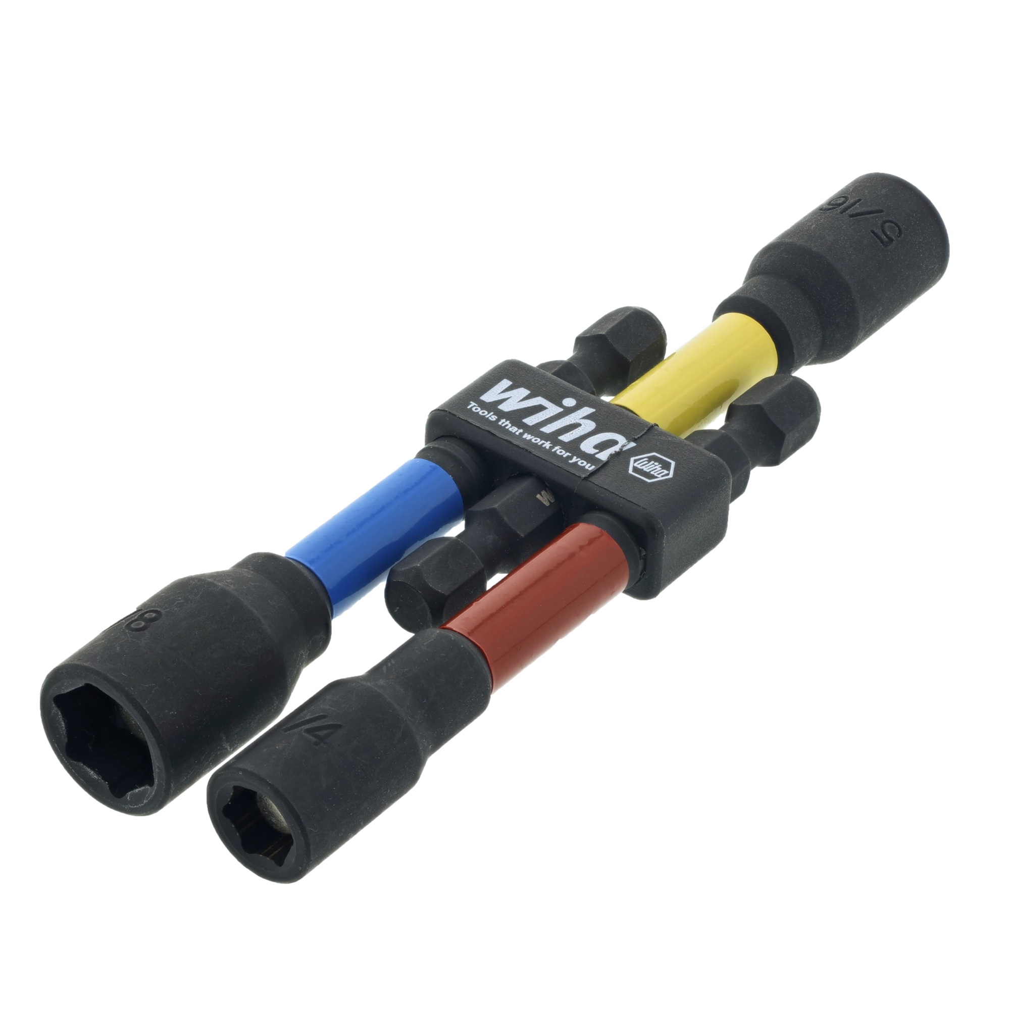 Wiha Tools 3 Piece Color Coded Magnetic Nut Setter SAE Set 3", Model #70489